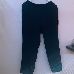Black Joggers with White Side Stripe
